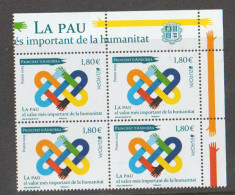 ANDORRA. EUROPA 2023. Bloc De 4 Bord De Feuille "LA PAU" (La Paix) Neufs ** - Unused Stamps