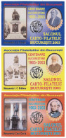 ROMANIA - CINDERELLA : SALONUL CARTO-FILATELIC BUCURESTI - CENTENARE BUCURESTENE 1903 - 2003 - SET De 3 VIGNETE (ak837) - Fiscaux