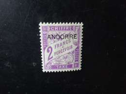 ANDORRE  TAXE N° 7  NEUF* - Ungebraucht