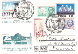 POLAND - MAIL SCZECIN 1989 POLSKICH BADAN ANTARKTYKI / YZ 467 - Brieven En Documenten