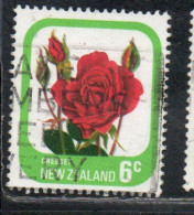 NEW ZEALAND NUOVA ZELANDA 1975 ROSES FLORA FLOWERS CRESSET 6c USED USATO OBLITERE' - Oblitérés