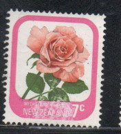 NEW ZEALAND NUOVA ZELANDA 1975 ROSES FLORA FLOWERS MICHELE MEILLAND 7c USED USATO OBLITERE' - Oblitérés