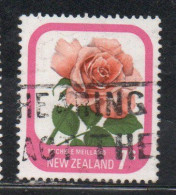 NEW ZEALAND NUOVA ZELANDA 1975 ROSES FLORA FLOWERS MICHELE MEILLAND 7c USED USATO OBLITERE' - Usati