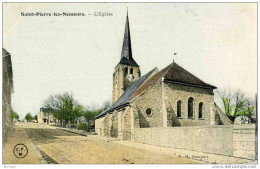 CPA 77  ST PIERRE LES NEMOURS L'EGLISE PARFAIT ETAT COULEURS - Saint Pierre Les Nemours