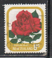 NEW ZEALAND NUOVA ZELANDA 1975 ROSES FLORA FLOWERS JOSEPHINE BRUCE 8c USED USATO OBLITERE' - Oblitérés