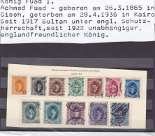ÄGYPTEN - EGYPT - REGIERENDE MONARCHIE - KÖNIG FUAD PORTRÄT AUSGABE 1923 GESTEMPELT - Used Stamps