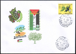 DZ - 1990 -  Philatelic Cover - Olives Huile D'olive Olive Oil Aceite De Oliva Olivenöl Olio D'oliva Oil Palestine - Alimentation