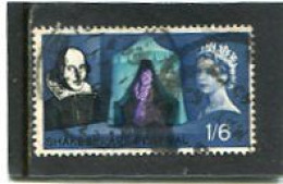 GREAT BRITAIN - 1964   1/6  SHAKESPEARE  PHOSPHOR  FINE USED - Used Stamps