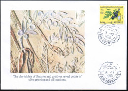 DZ - 1990 -  Philatelic Cover Olivier - Egypt Olives Huile D'olive Olive Oil Aceite De Oliva Olivenöl Olio D'oliva Oil - Alimentation