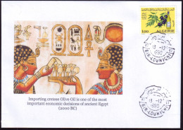 DZ - 1990 -  Philatelic Cover Olivier - Egypt Olives Huile D'olive Olive Oil Aceite De Oliva Olivenöl Olio D'oliva Oil - Alimentation