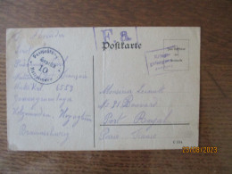 POSTPRÜFUNG GEPRÜFT 10 HOLZMINDEN DU 15 NOVEMBRE 1917 F.a. - Police