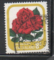 NEW ZEALAND NUOVA ZELANDA 1975 ROSES FLORA FLOWERS JOSEPHINE BRUCE 8c USED USATO OBLITERE' - Gebruikt