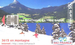 France:Used Phonecard, France Telecom, 50 Units, Mountains, Skiers - Gebirgslandschaften