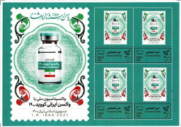 COVID-19 VACCINES 2021 CUSTOMIZED TYPE 4 MINT SHEETLET ** - Médecine