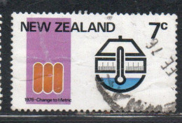 NEW ZEALAND NUOVA ZELANDA 1976 CHANGE TO METRIC 7c USED USATO OBLITERE' - Oblitérés