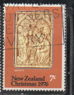 NEW ZEALAND NUOVA ZELANDA 1976 NATIVITY CHRISTMAS NATALE NOEL WEIHNACHTEN NAVIDAD 7c USED USATO OBLITERE' - Oblitérés