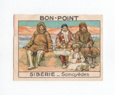 Chromo BON POINT  Rare SIBERIE Samoyèdes TB 68x50 1936s Pub: Chocolat Pupier Didactique Au Dos 2 Scans - Sonstige & Ohne Zuordnung