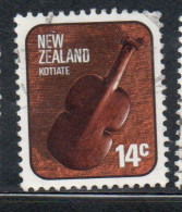 NEW ZEALAND NUOVA ZELANDA 1976 MAORI ARTIFACTS KOTIATE VIOLIN-SHAPED WEAPON 14c USED USATO OBLITERE' - Gebraucht