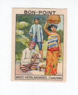 Chromo BON POINT  Rare Indes Néerlandaises Costumes TB 68x50 1936s Pub: Chocolat Pupier Didactique Au Dos 2 Scans - Sonstige & Ohne Zuordnung