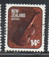 NEW ZEALAND NUOVA ZELANDA 1976 MAORI ARTIFACTS KOTIATE VIOLIN-SHAPED WEAPON 14c USED USATO OBLITERE' - Gebruikt