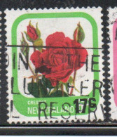 NEW ZEALAND NUOVA ZELANDA 1979 SURCHARGED ROSES FLORA FLOWERS CRESSET 17 On 6c USED USATO OBLITERE' - Oblitérés