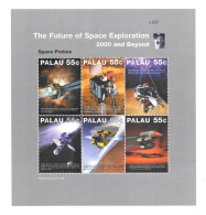 PALAU  SPACE 2000  The Future Of Space Exploration   -  Minisheet With 6 Stamps See Scans & Notes - Palau