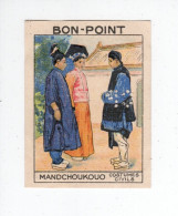 Chromo BON POINT Rare Mandchourie Mandchoukouo Costumes TB 68x50 1936s Pub: Chocolat Pupier Didactique Au Dos 2 Scans - Sonstige & Ohne Zuordnung