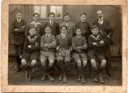 Comines: Photo 17 X 12 Cm. Baraque école Communale Avec Instituteur Eloi Leleu (4ème Degré 1924-1925) - Comines-Warneton - Komen-Waasten