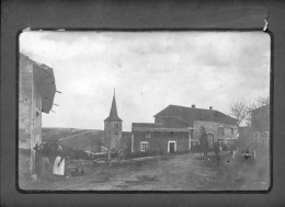 Photo Ancienne Village Montigny En Meurthe Et Moselle,église Et Habitants, Format 19/27 - Lugares