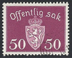 Norwegen Dienstm. 1946, Mi.-Nr. 58, Gestempelt - Dienstmarken