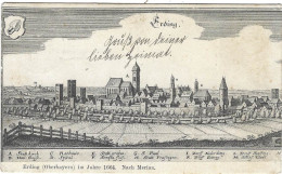 Erding Oberbayern Im Jahre 1664 Nach Merian 1912 - Erding