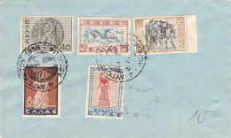 GREECE - COVER WITH 5 STAMPS 1938 / 2121 - Briefe U. Dokumente