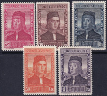 Spain 1930 Sc C36-40 España Ed 552-6 Air Post Partial Set MLH* - Unused Stamps