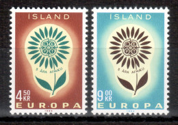 Iceland 1964 Europa CEPT (**) Mi 385-86 - €1,50; Y&T 340-41 - €2,- - Ungebraucht