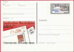 CP - Entier Postal  (Allemagne - RFA) (1988) - Spectacle Spécial Plan Marshall - 7e Foire Internationale Du Timbre - Postkarten - Ungebraucht