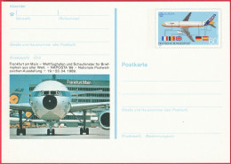 CP - Entier Postal  (Allemagne - RFA) (1989) - Francfort - Aéroport Mondial - Exposition De Timbres-Poste Naposta '89 - Postkarten - Ungebraucht