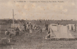 CPA-13-MARSEILLE-Guerre 1914-Campement Des Hindous Au Parc Borély - Parks, Gärten