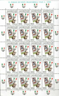 ITALIA REPUBBLICA 1996-97 JUVENTUS CAMPIONE D'ITALIA FOGLIO INTERO CALCIO MILAN NON PIEGATO ** MNH - Blocks & Kleinbögen