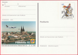 CP - Entier Postal  (Allemagne - RFA) (1991) - Philatélie 91 - Foire Internationale Du Timbre De Cologne - Postkarten - Ungebraucht