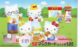 Carte Prépayée Japon * McDonald's JAPON (288) MacDonald's * McDonald's   JAPAN *  PHONECARD * KARTE * COCA-COLA - Publicidad