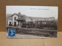 AMBIERLE (01) Gare Et Vue Générale Train Tacot Beau Plan - Sin Clasificación