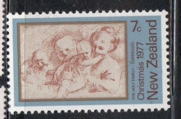 NEW ZEALAND NUOVA ZELANDA 1977 HOLY FAMILY BY CORREGGIO CHRISTMAS NATALE NOEL WEIHNACHTEN NAVIDAD 7c USED USATO OBLITERE - Gebraucht