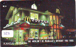 TELECARTE McDonald's JAPON (227) MacDonald's * McDonald's   JAPAN *  PHONECARD * TELEFONKARTE * KANSAI REGION - Publicidad