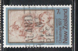 NEW ZEALAND NUOVA ZELANDA 1977 HOLY FAMILY BY CORREGGIO CHRISTMAS NATALE NOEL WEIHNACHTEN NAVIDAD 7c USED USATO OBLITERE - Used Stamps