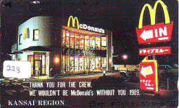 TELECARTE McDonald's JAPON (228) MacDonald's * McDonald's   JAPAN *  PHONECARD * TELEFONKARTE * KANSAI REGION - Publicidad