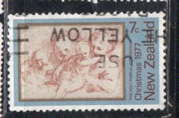 NEW ZEALAND NUOVA ZELANDA 1977 HOLY FAMILY BY CORREGGIO CHRISTMAS NATALE NOEL WEIHNACHTEN NAVIDAD 7c USED USATO OBLITERE - Used Stamps