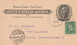 Etats Unis Entier Postal  Pour La Suisse 1901 - 1901-20
