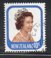 NEW ZEALAND NUOVA ZELANDA 1977 1982 QUEEN ELIZABETH II 10c USED USATO OBLITERE' - Oblitérés