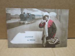 VOUGY (42) Carte Fantaisie Ferroviaire Souvenir De - Autres & Non Classés