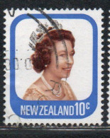 NEW ZEALAND NUOVA ZELANDA 1977 1982 QUEEN ELIZABETH II 10c USED USATO OBLITERE' - Oblitérés